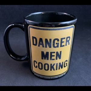 New danger men cooking coffee tea mug